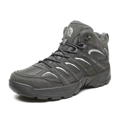 Gray hiking shoes built for outdoor adventures, combining durability and comfort for reliable performance on tough trails.